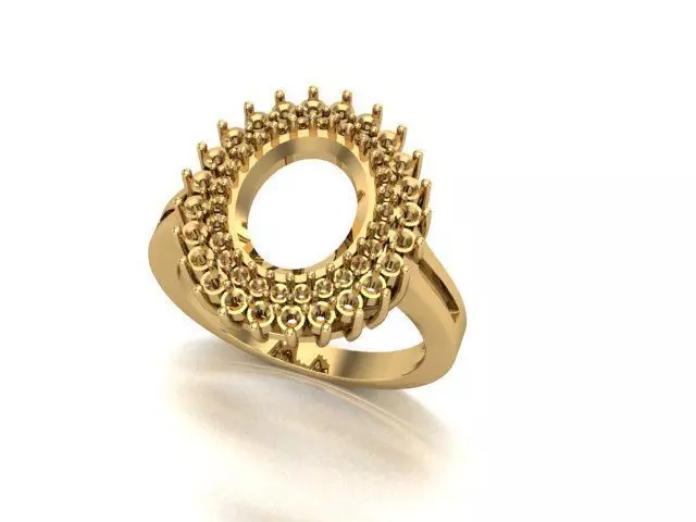 Wedding Engagement Women Ring 3D print model 3D print mode 3D print model_0