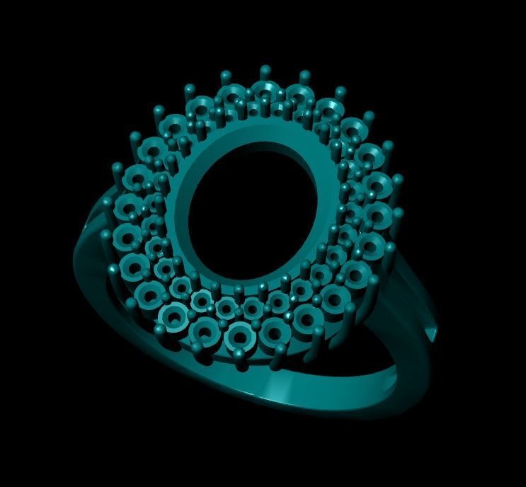 Wedding Engagement Women Ring 3D print model 3D print mode 3D print model_2