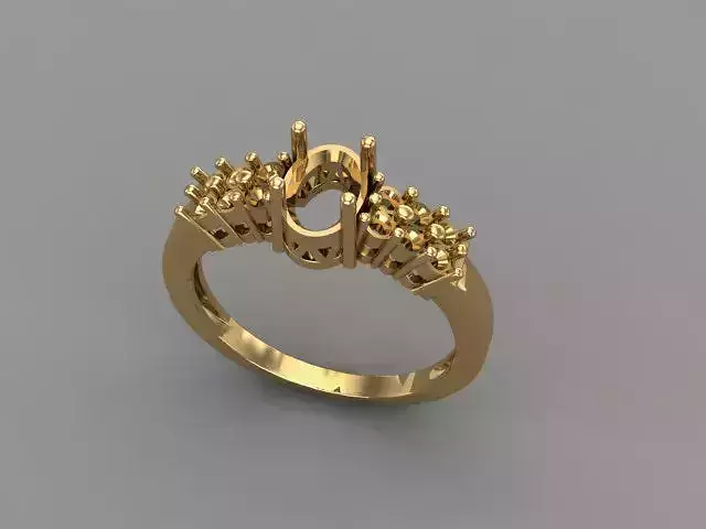 Wedding Engagement Women Ring 3D print model 3D print mode 