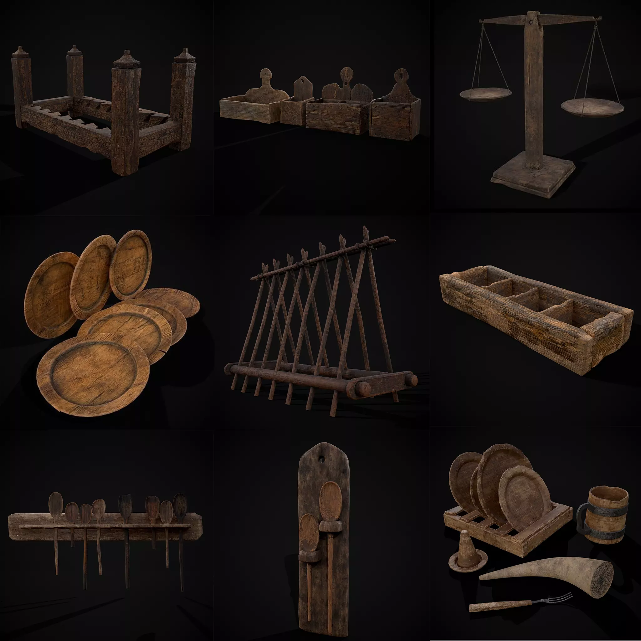 Medieval Prop Mix Forty One 3D Model Collection_0