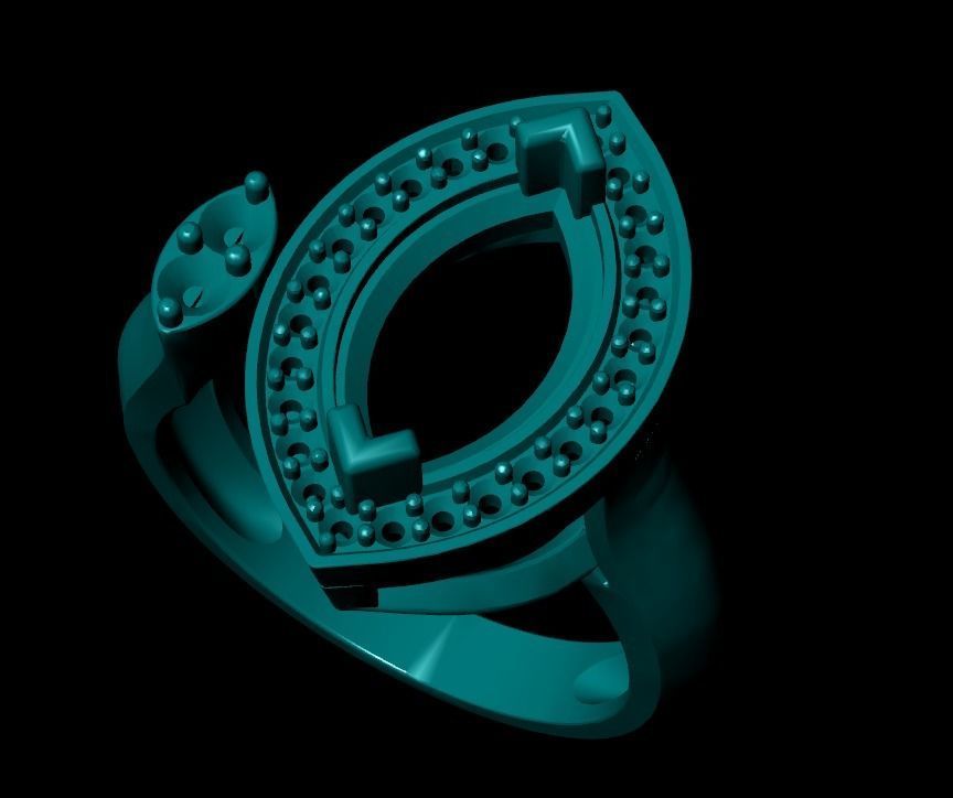 Wedding Engagement Women Ring 3D print model 3D print mode 3D print model_2