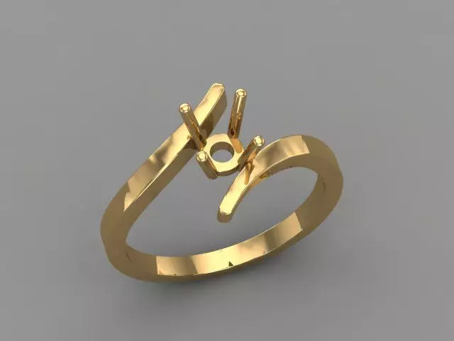 Wedding Engagement Women Ring 3D print model 3D print mode 3D print model_0