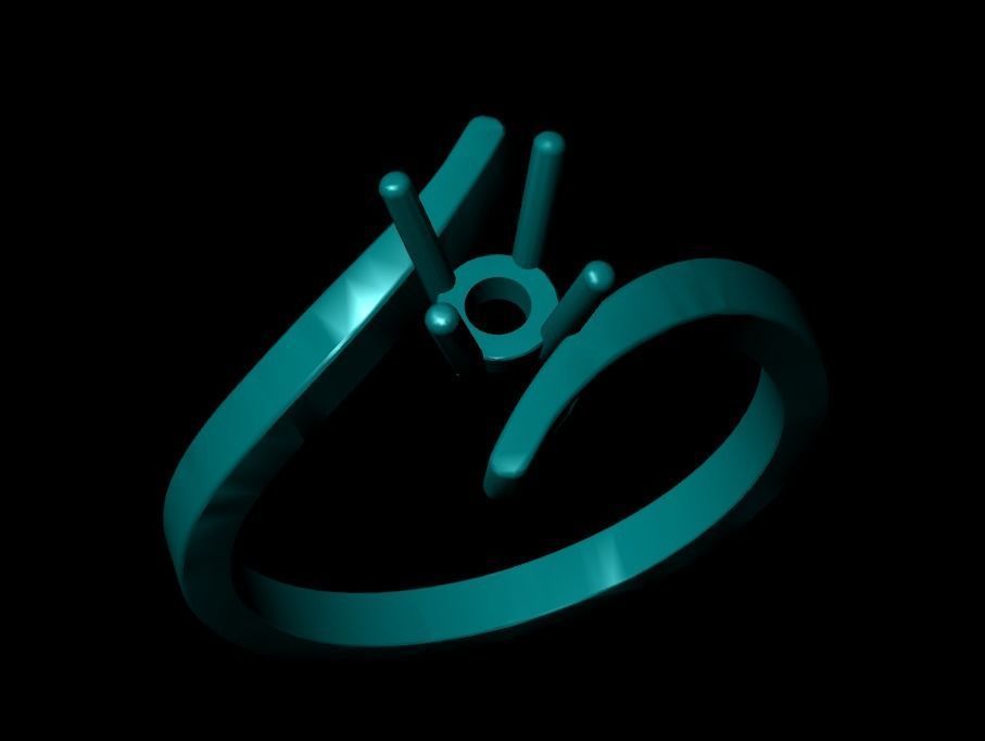 Wedding Engagement Women Ring 3D print model 3D print mode 3D print model_2