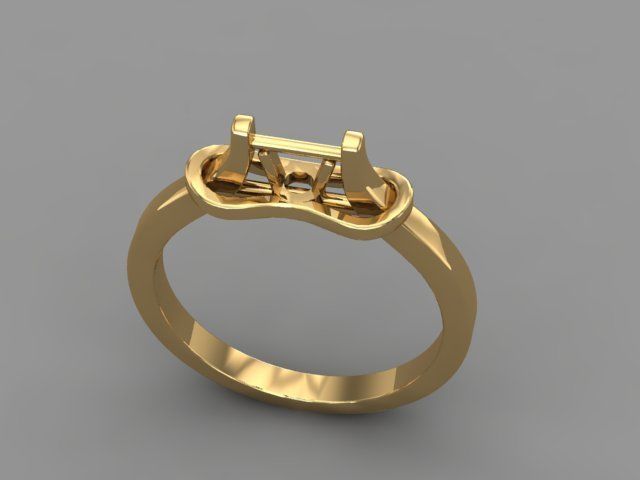 Wedding Engagement Women Ring 3D print model 3D print mode 3D print model_1