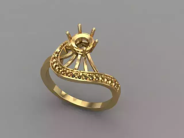 Wedding Engagement Women Ring 3D print model 3D print mode 