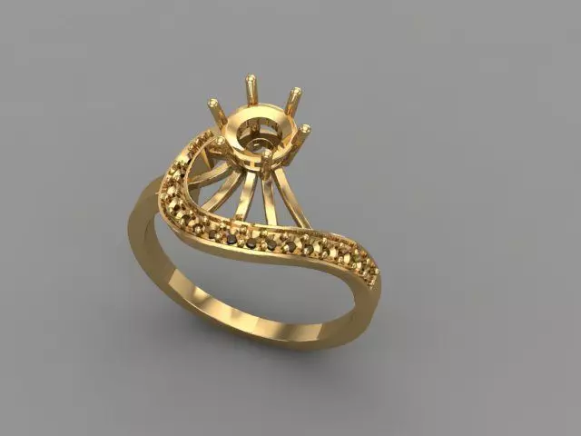 Wedding Engagement Women Ring 3D print model 3D print mode 3D print model