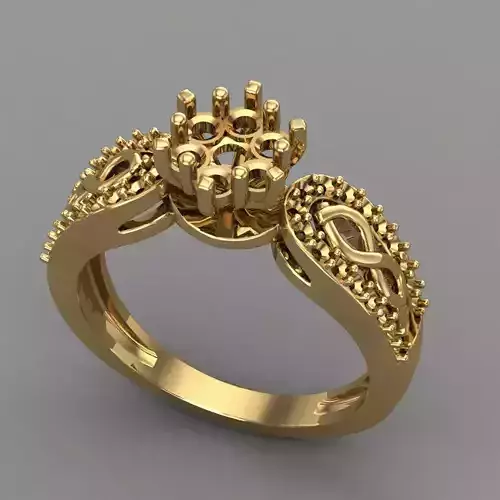 Wedding Engagement Women Ring 3D print model 3D print mode 