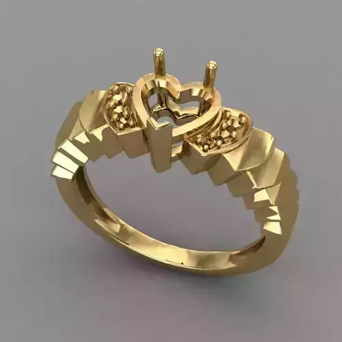 Wedding Engagement Women Ring 3D print model 3D print mode 