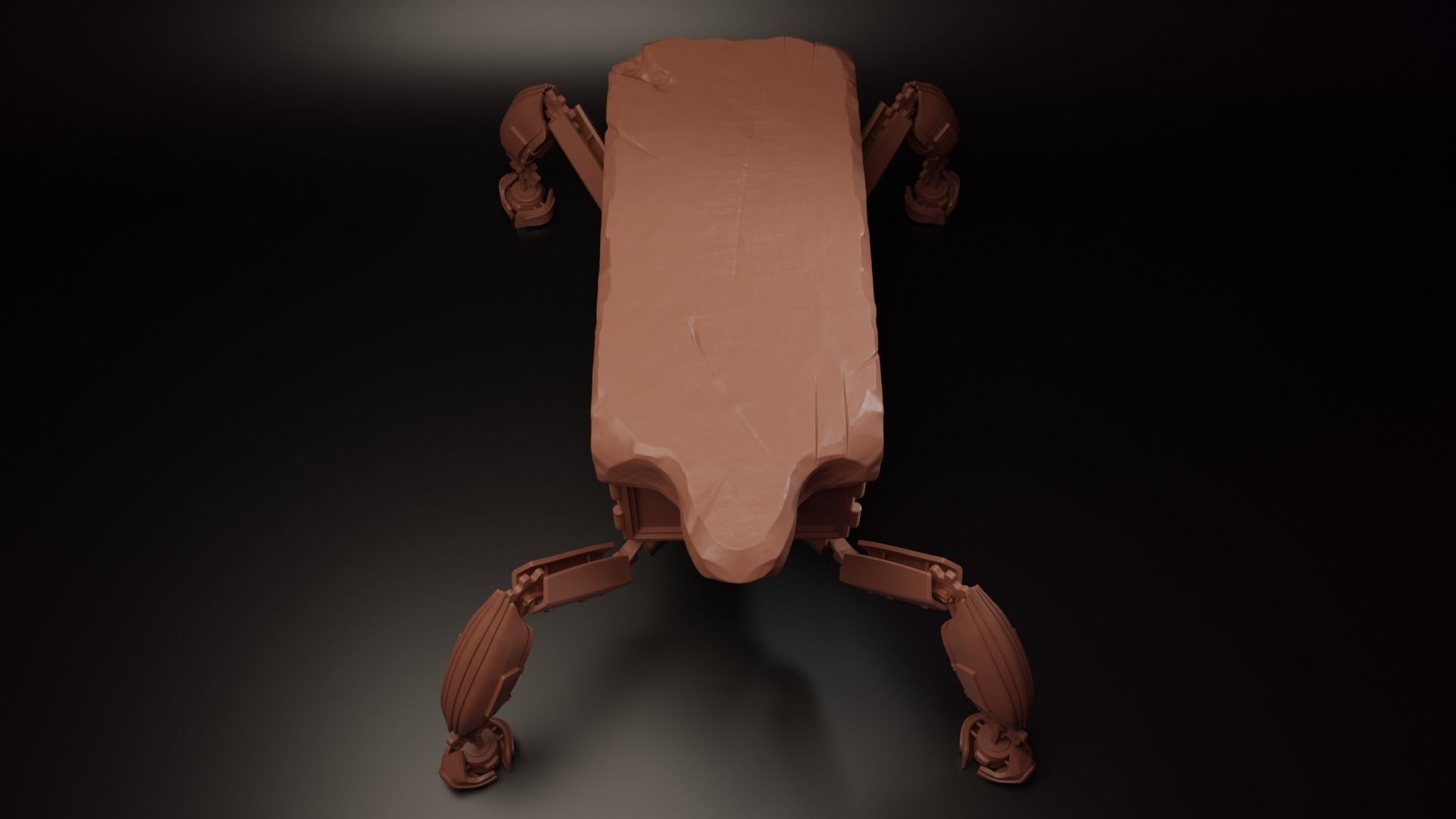 Robot forge Hight and low poly Low-poly 3D model_6