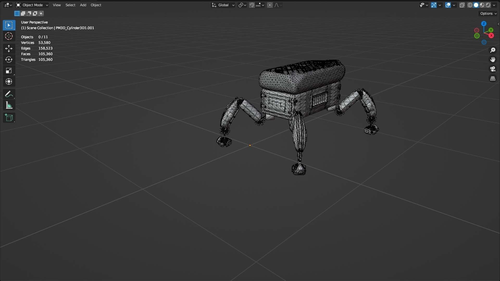 Robot forge Hight and low poly Low-poly 3D model_8