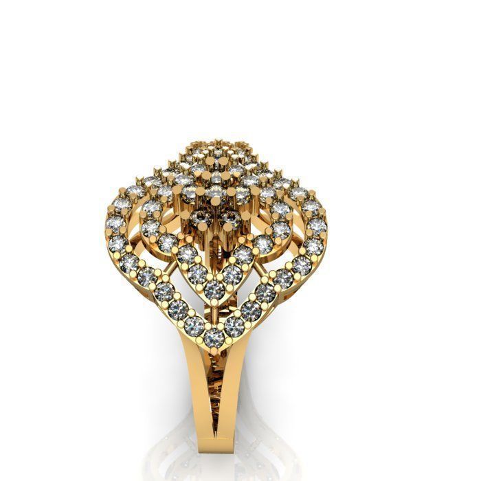 daimond ring 3D print model_7