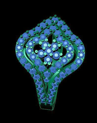 daimond ring 3D print model_11