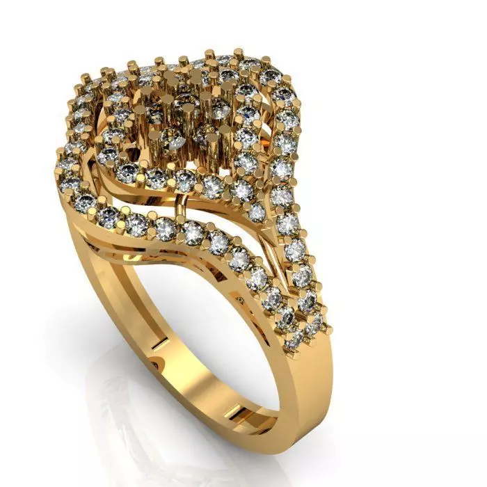 daimond ring 3D print model_0