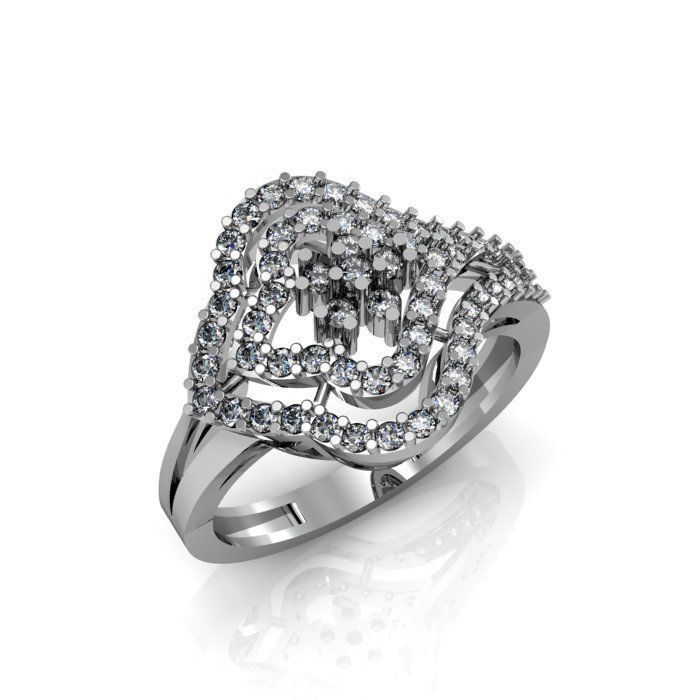 daimond ring 3D print model_5