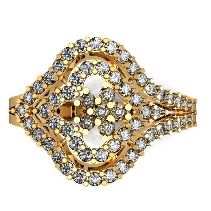 daimond ring 3D print model_2