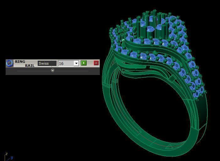 daimond ring 3D print model_16