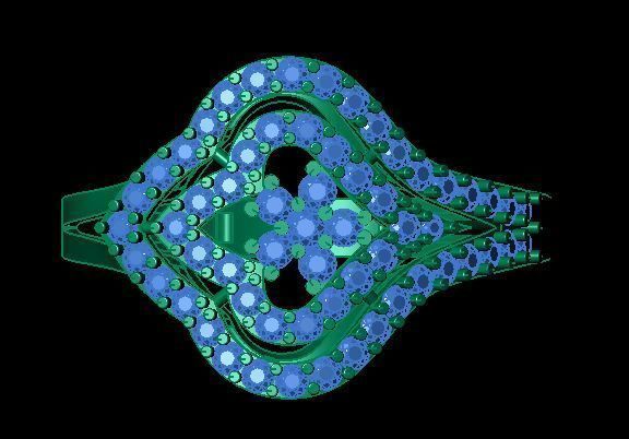 daimond ring 3D print model_13