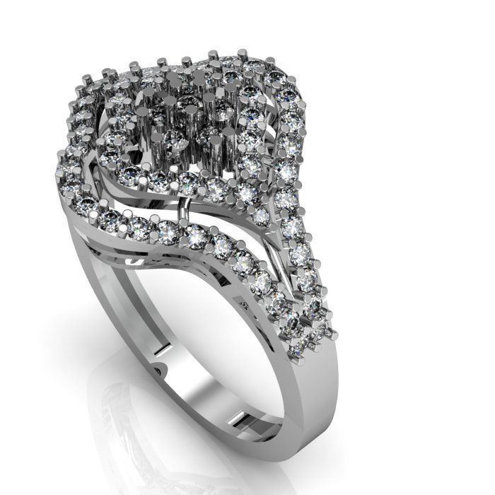 daimond ring 3D print model_1