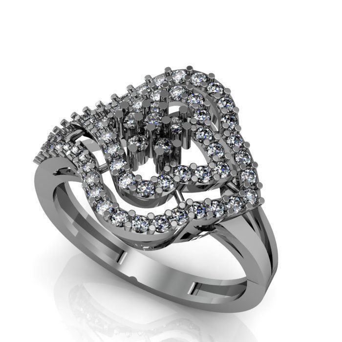 daimond ring 3D print model_9