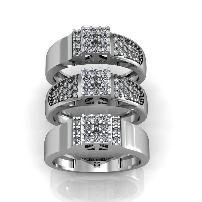 daimond ring 3D print model_1