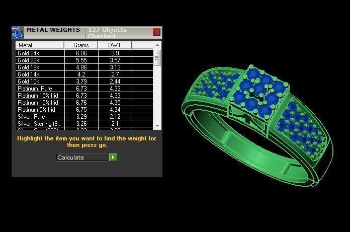 daimond ring 3D print model_18
