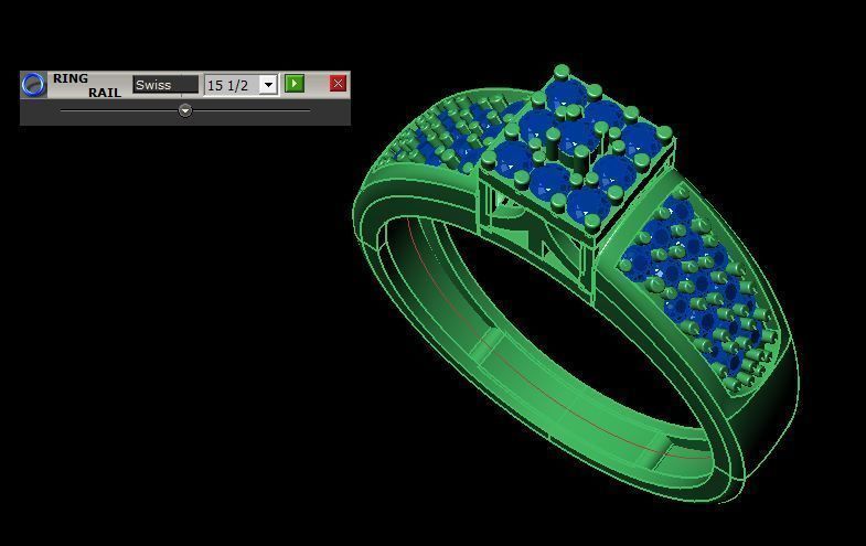 daimond ring 3D print model_15