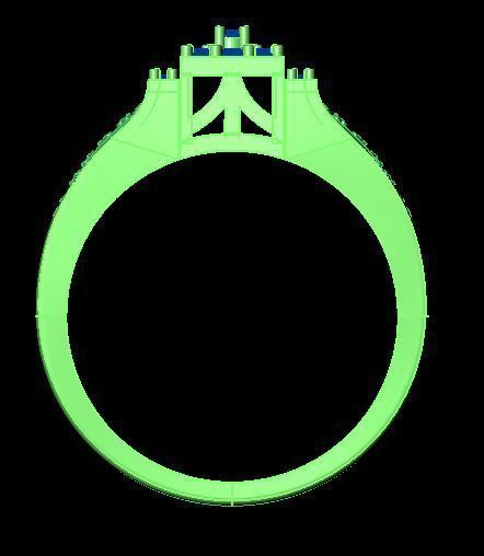 daimond ring 3D print model_12