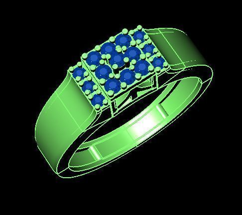 daimond ring 3D print model_8