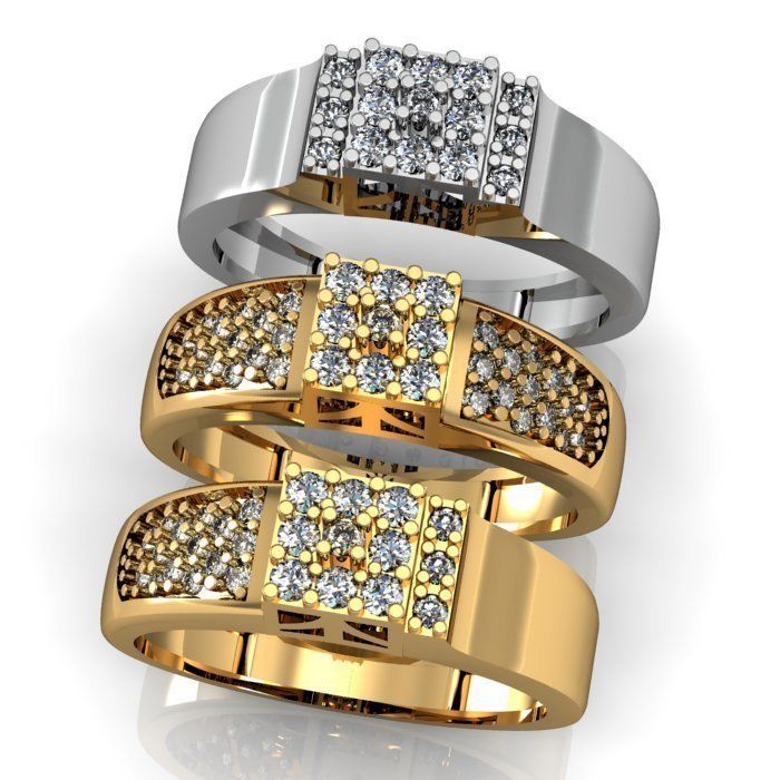 daimond ring 3D print model_5