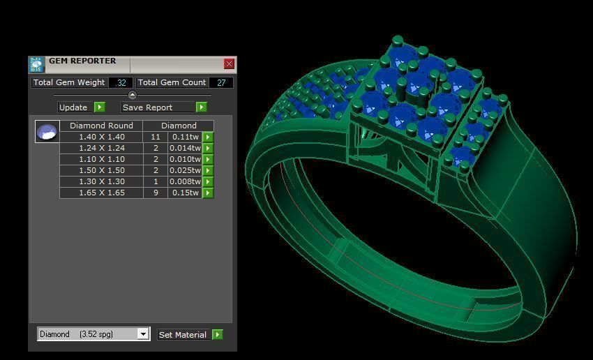 daimond ring 3D print model_20