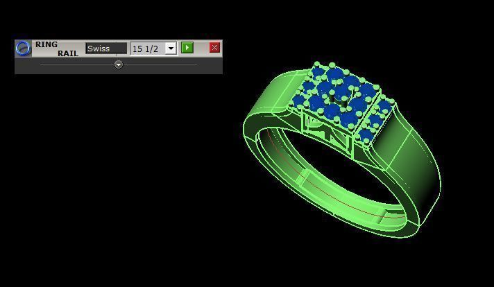 daimond ring 3D print model_16