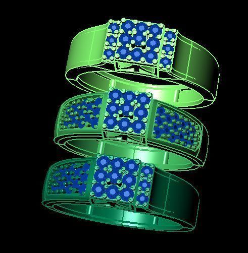 daimond ring 3D print model_7