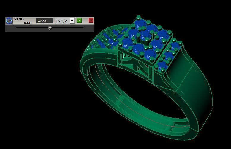 daimond ring 3D print model_14