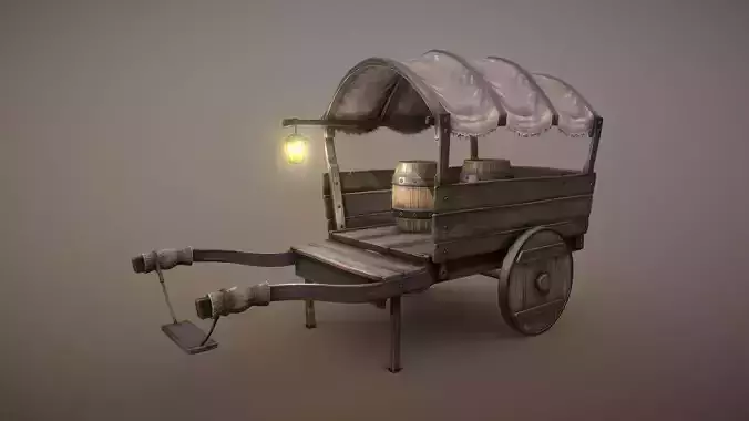 Medieval Village Fantasy Cart