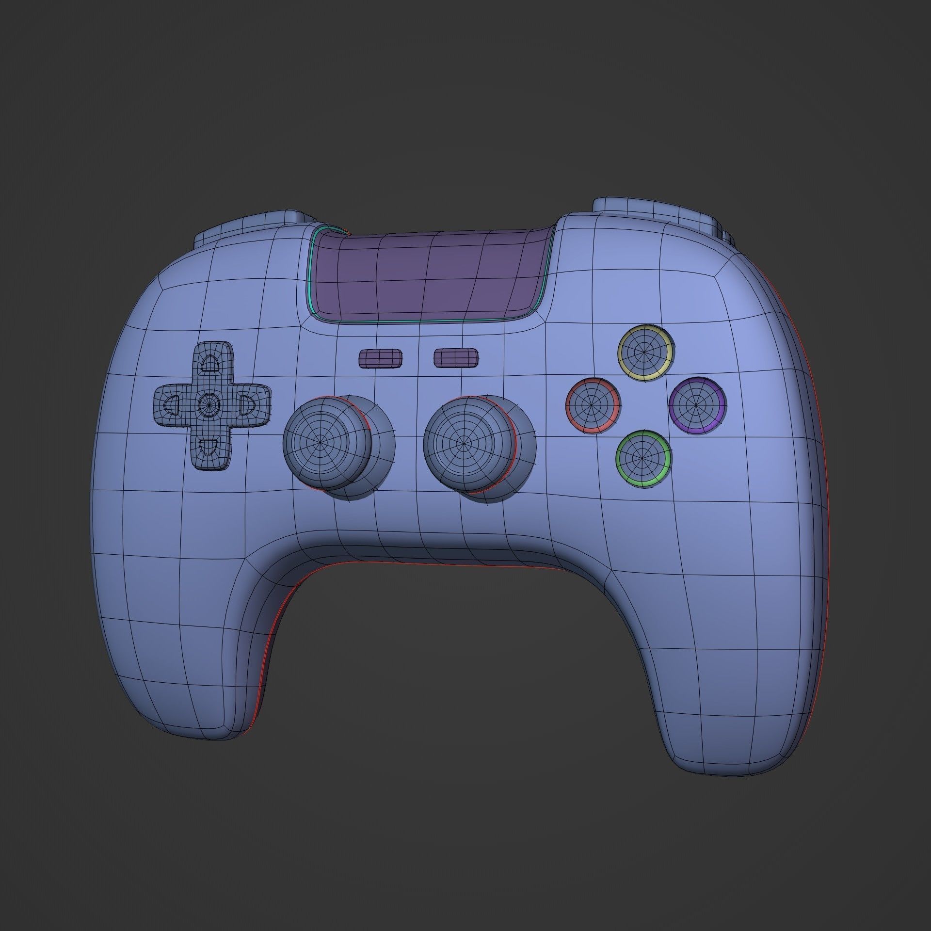 Game Controller  Low-poly 3D model_1