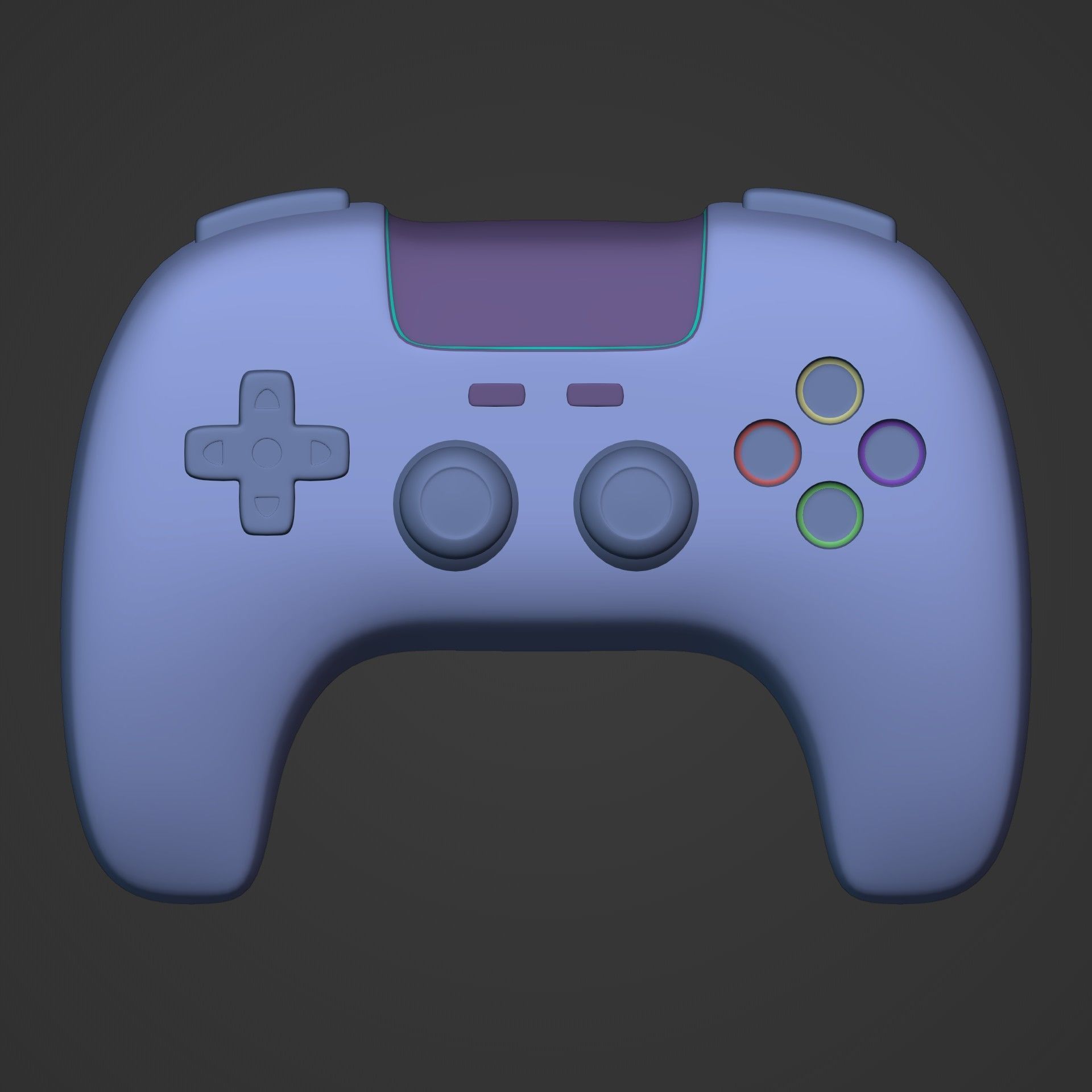 Game Controller  Low-poly 3D model_3