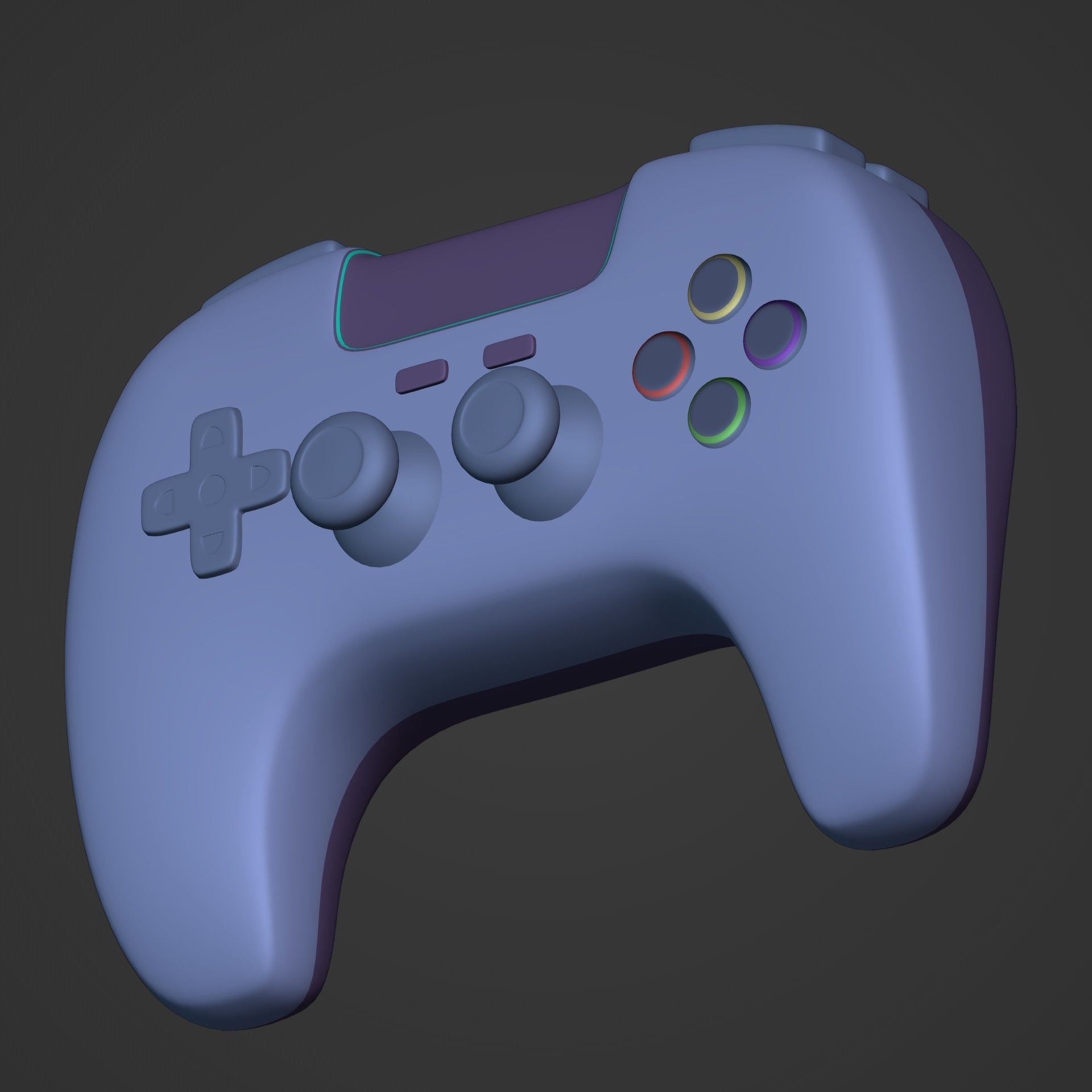 Game Controller  Low-poly 3D model_6