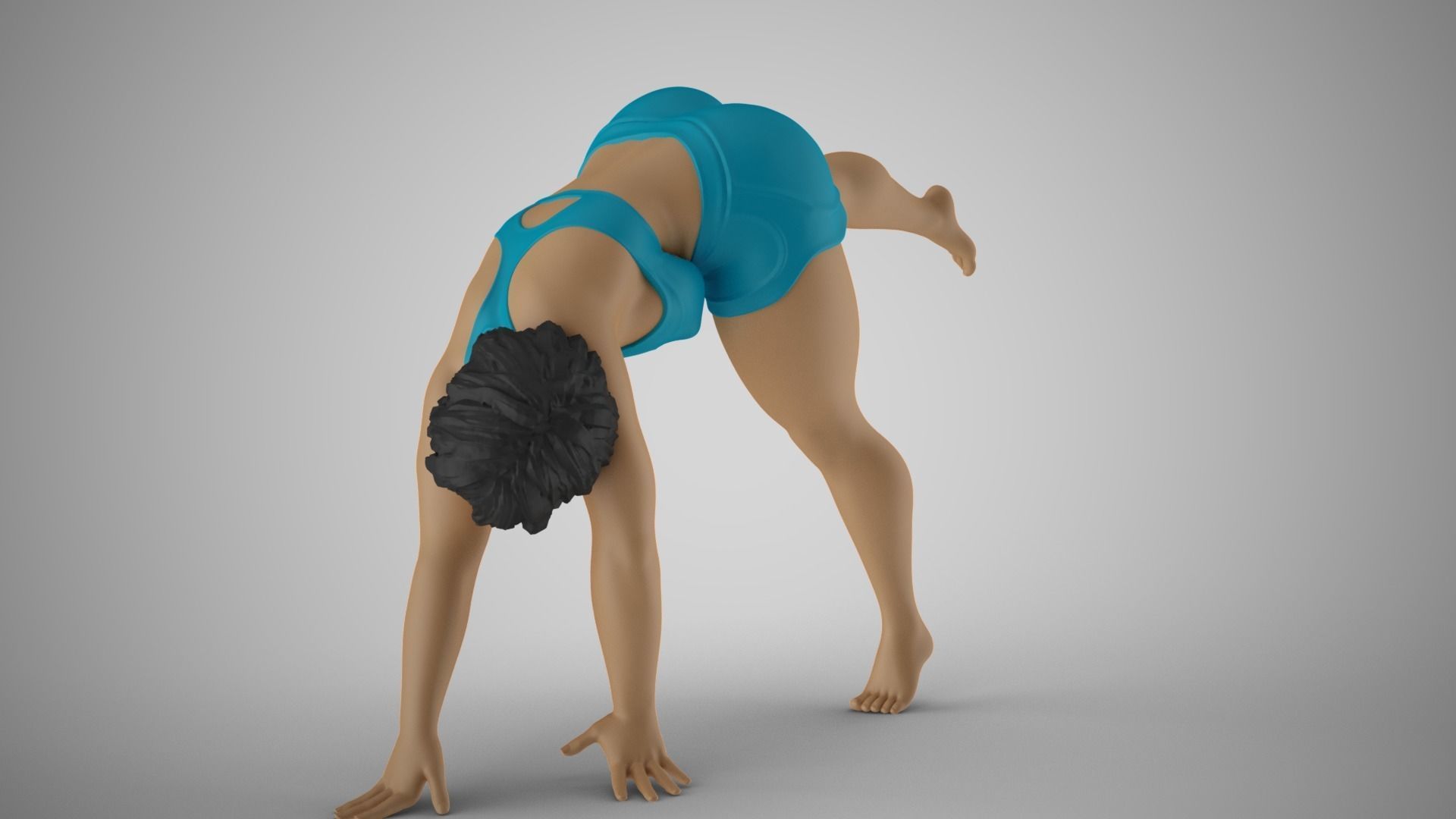 Somersault Girl 3D print model_9