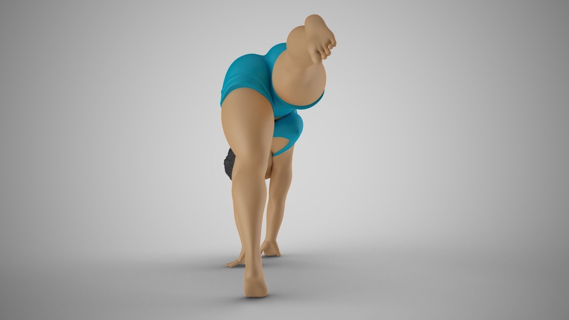 Somersault Girl 3D print model_6