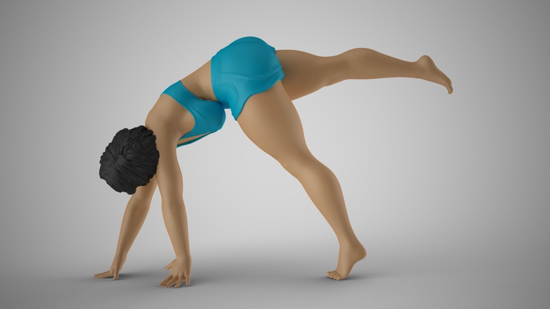 Somersault Girl 3D print model_8