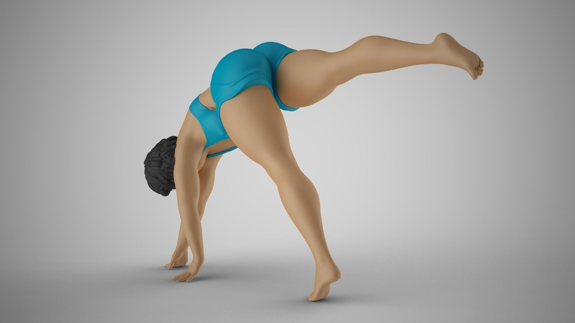 Somersault Girl 3D print model_7