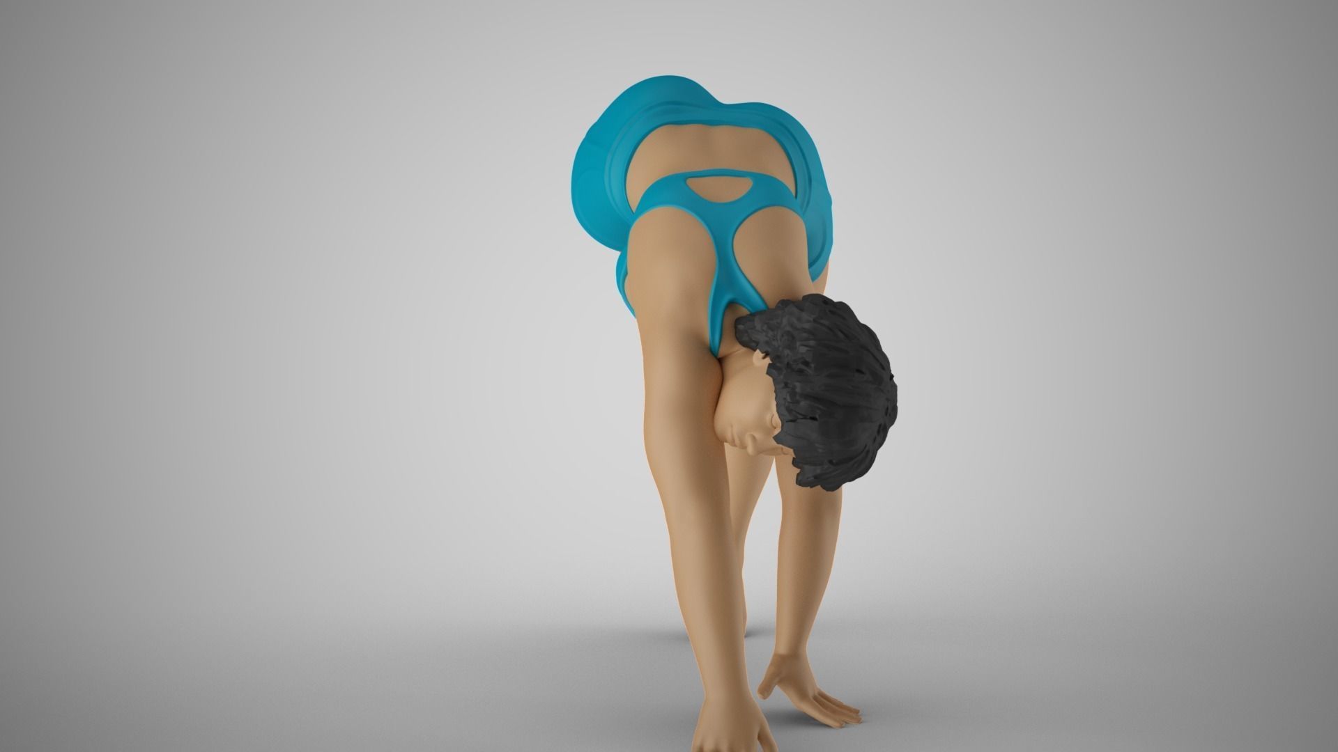 Somersault Girl 3D print model_10