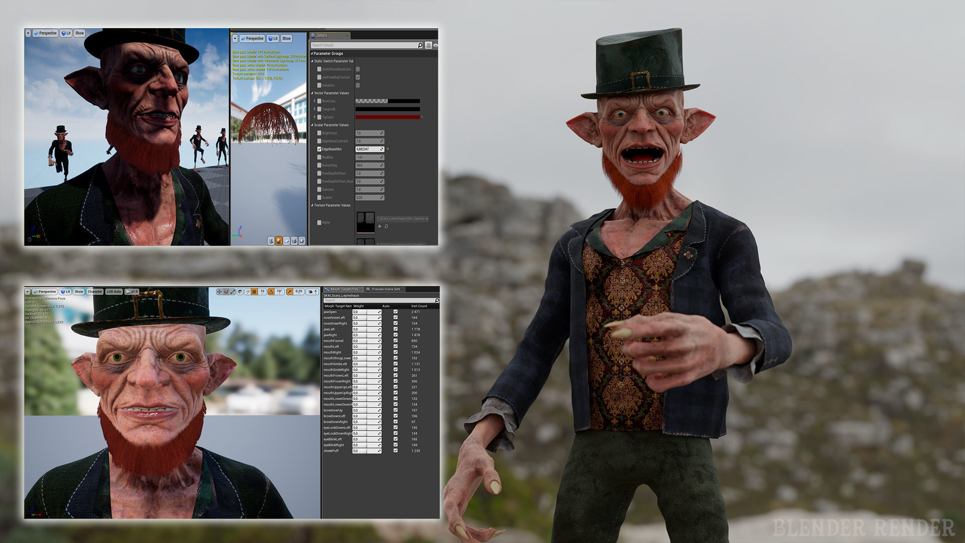 Scary Leprechaun Low-poly 3D model_11