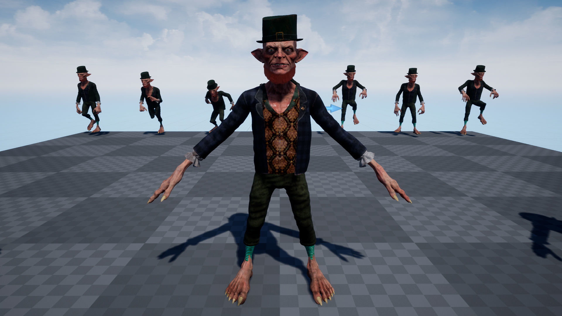 Scary Leprechaun Low-poly 3D model_14