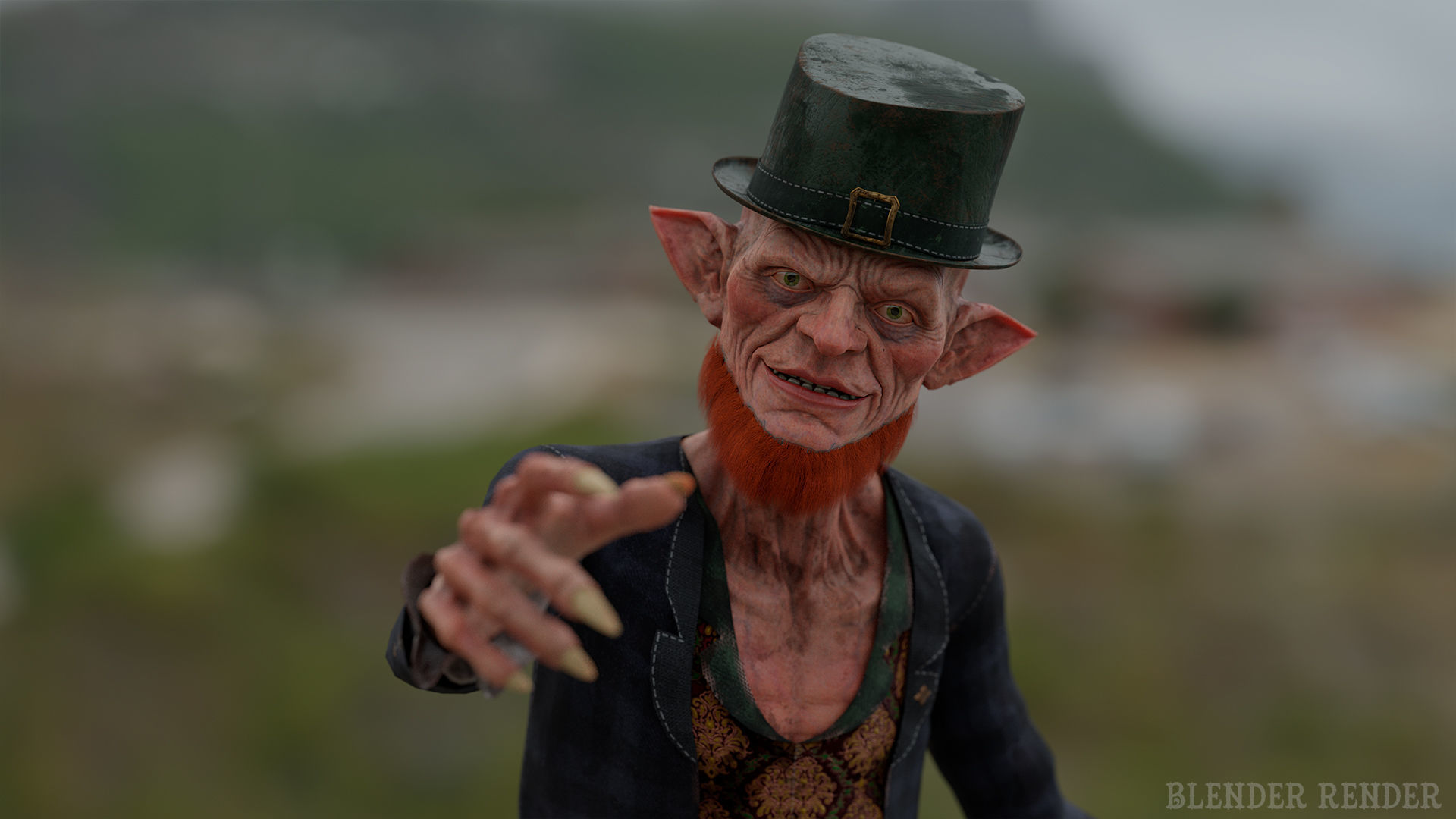 Scary Leprechaun Low-poly 3D model_7