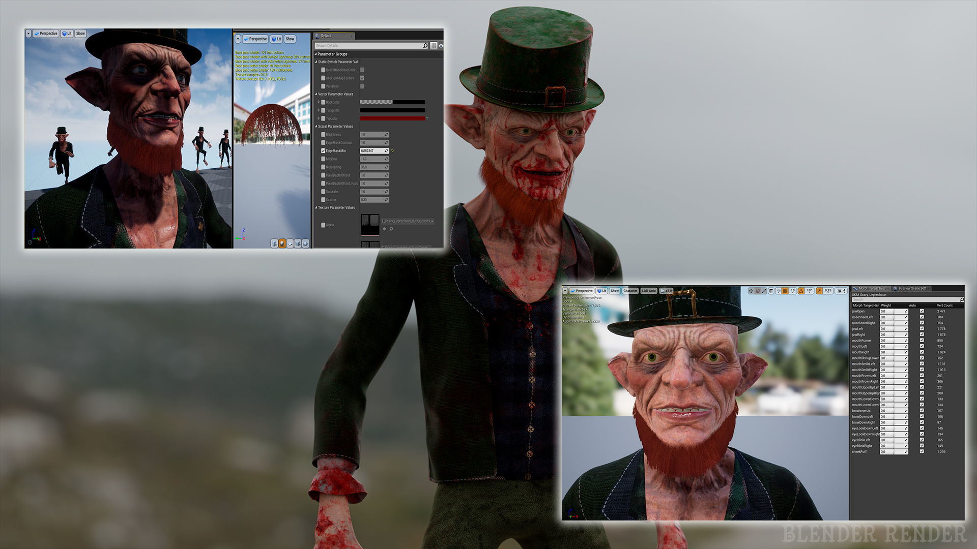 Scary Leprechaun Low-poly 3D model_10