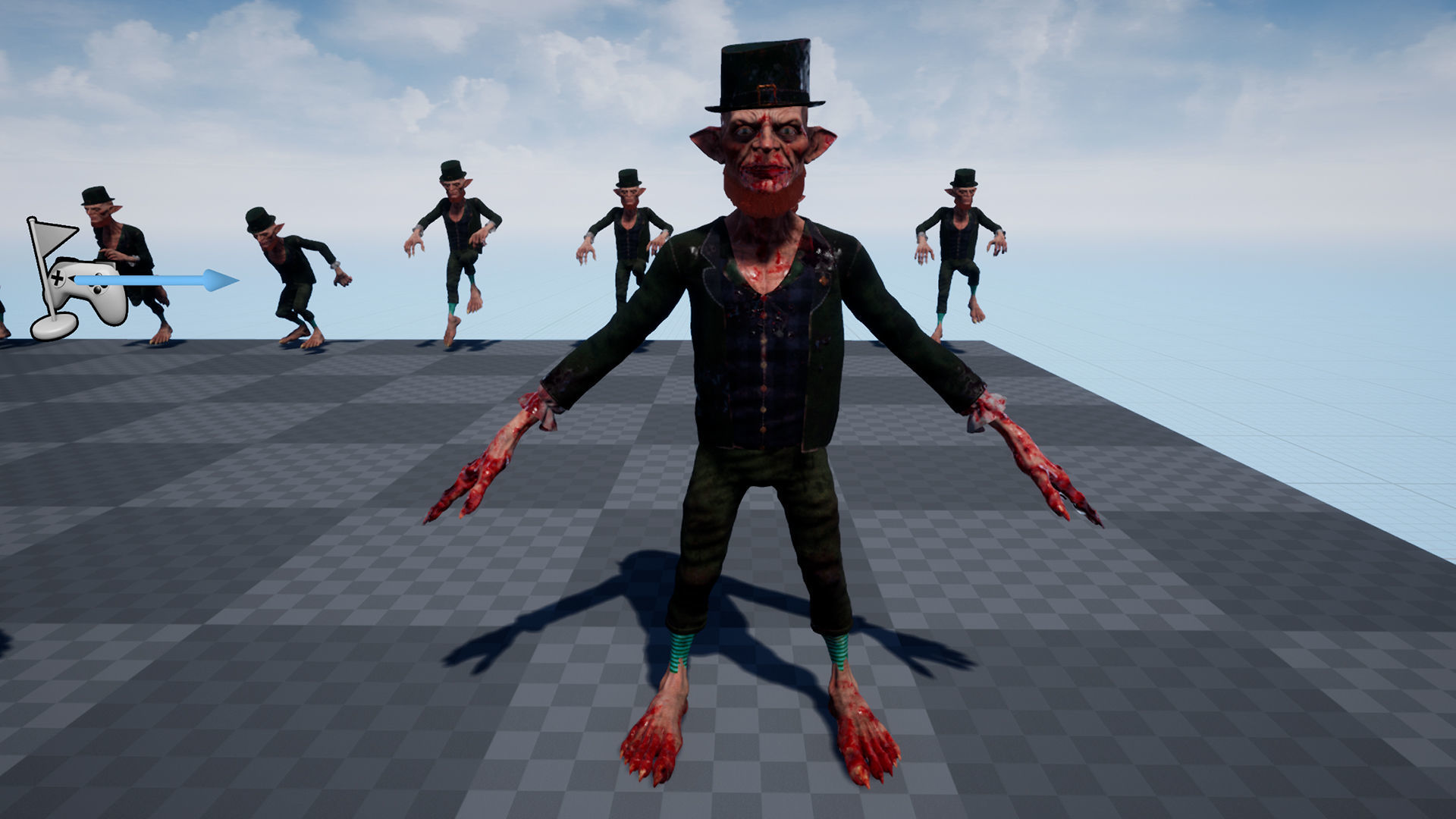 Scary Leprechaun Low-poly 3D model_13