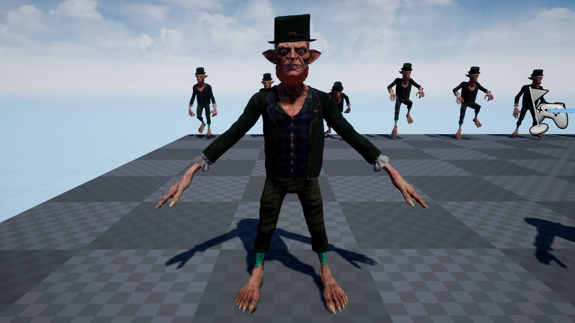 Scary Leprechaun Low-poly 3D model_15