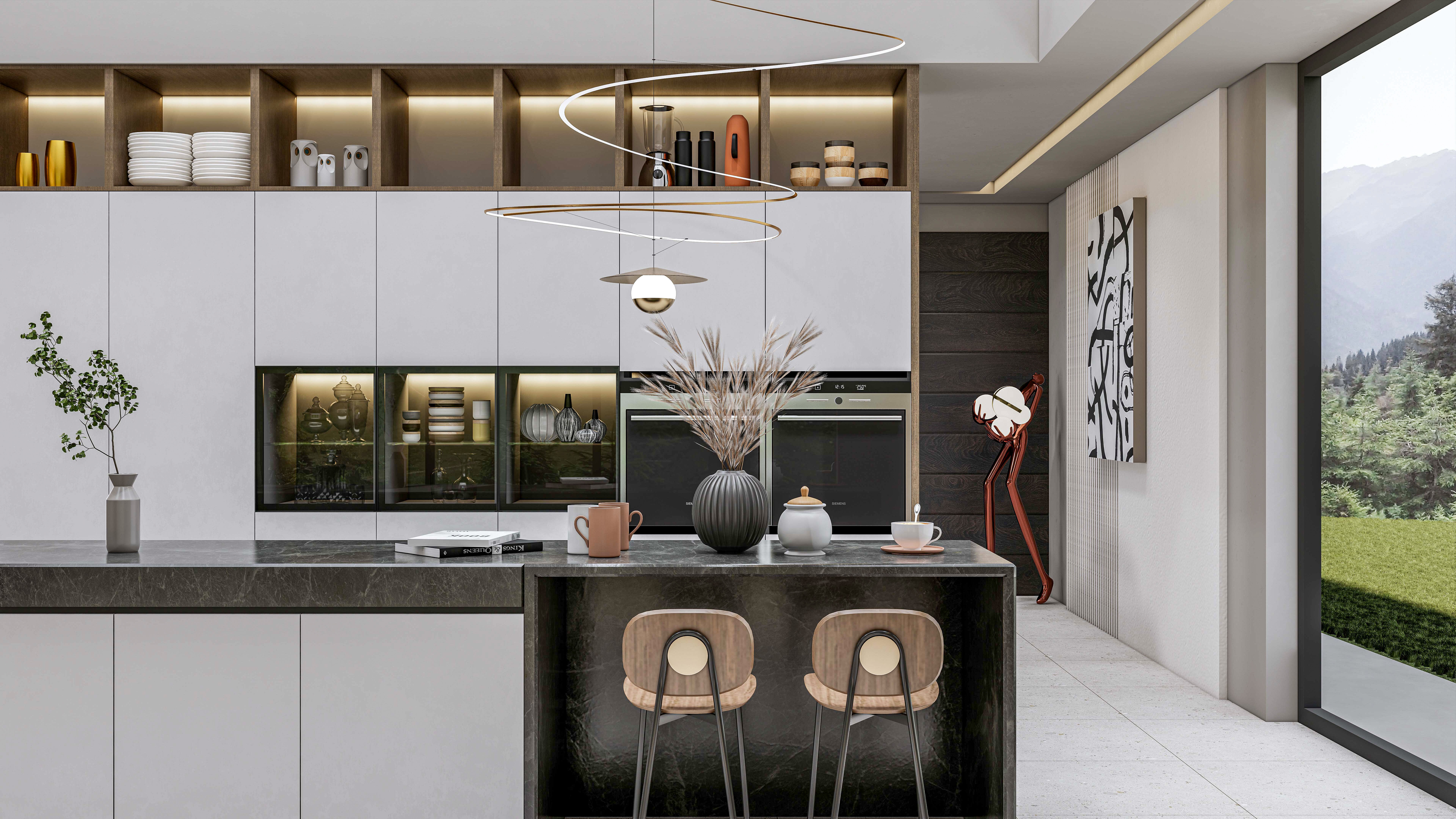 Kitchen fully parametric Resizable manufacturable 0015 3D model_4