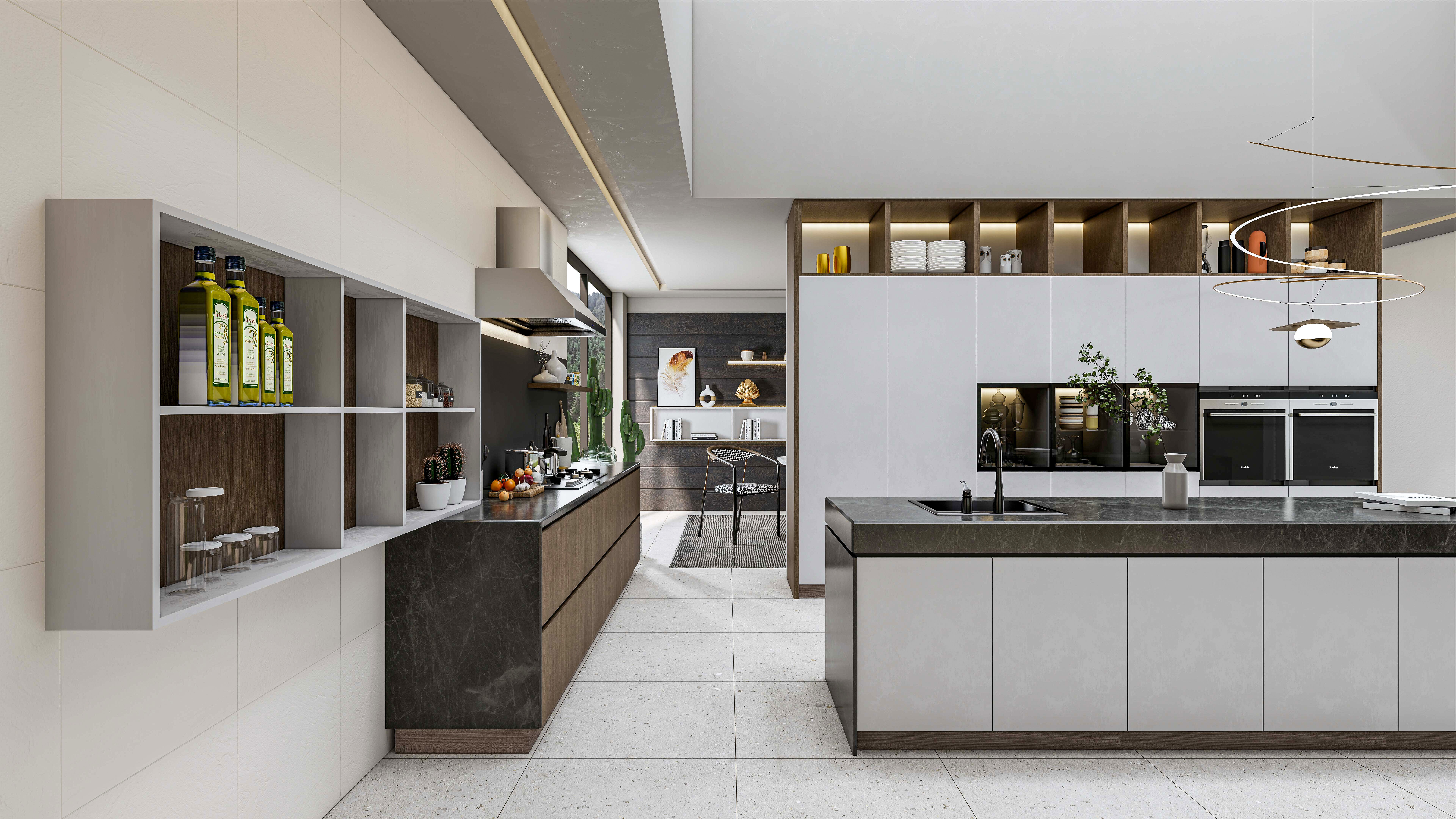 Kitchen fully parametric Resizable manufacturable 0015 3D model_2